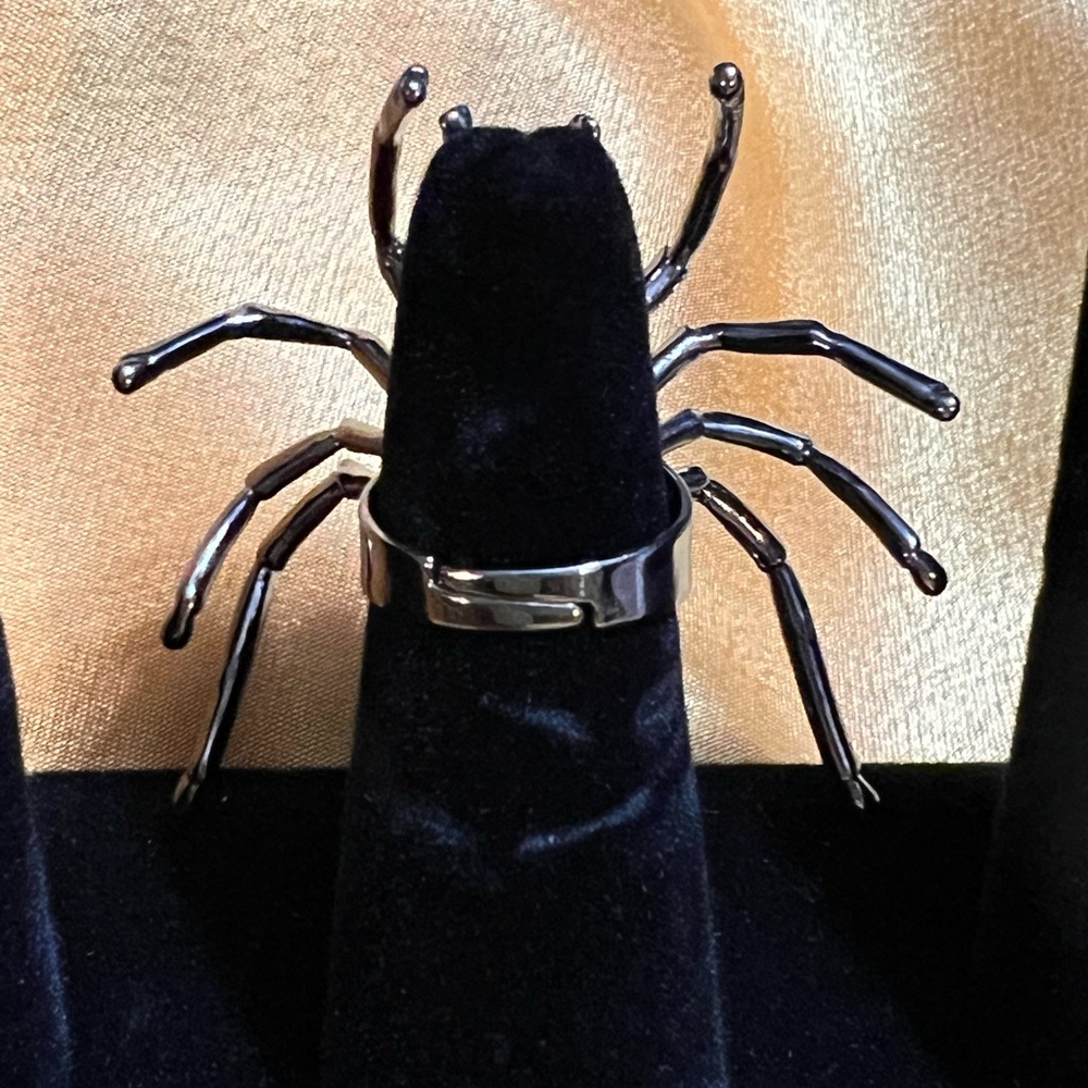 Black Spider Statement Ring - image 4